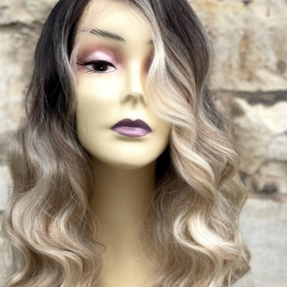 NEW Sidepart ombré beach wave Swisslace lacefront